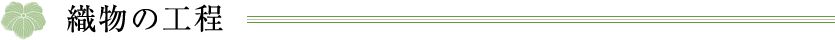 織物の工程